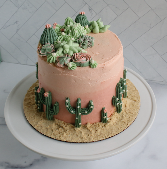 simple cactus cake design