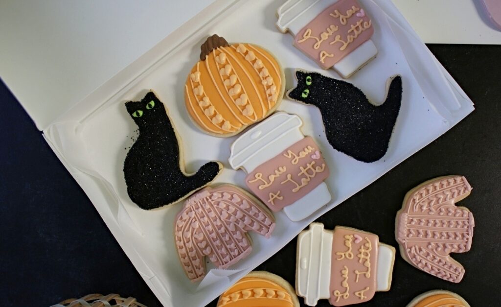 cozy sweater sugar cookies