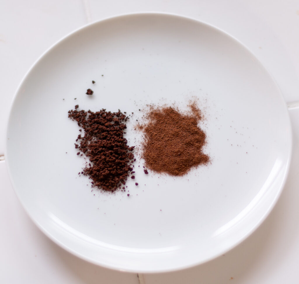 Chocolate cake espresso powder