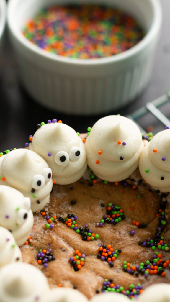 spooky halloween cookie cake