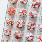 red velvet crinkle cookies