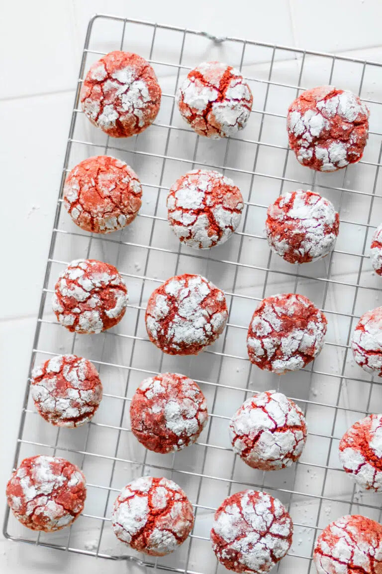 red velvet crinkle cookies