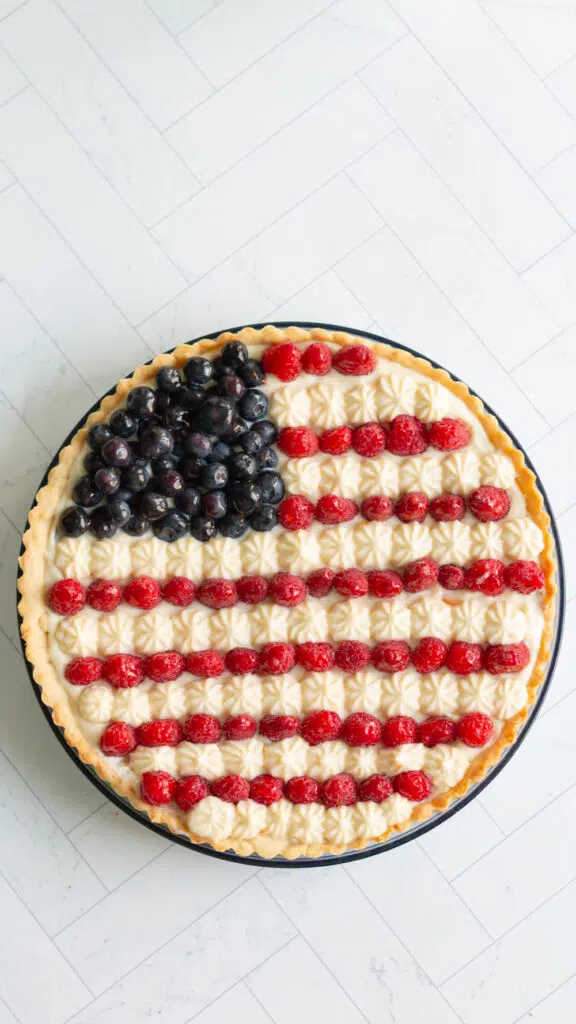 4th of july fruit tart