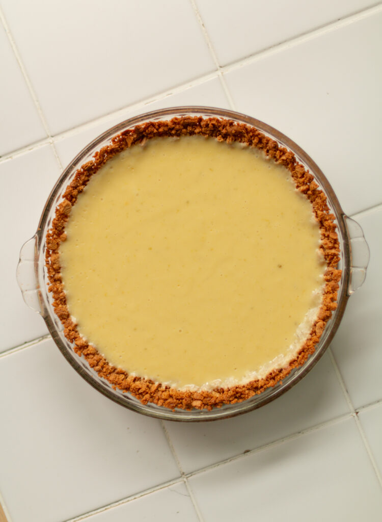 key lime pie before baking