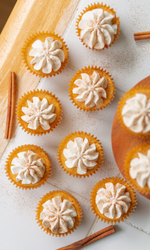 mini pumpkin cheesecakes