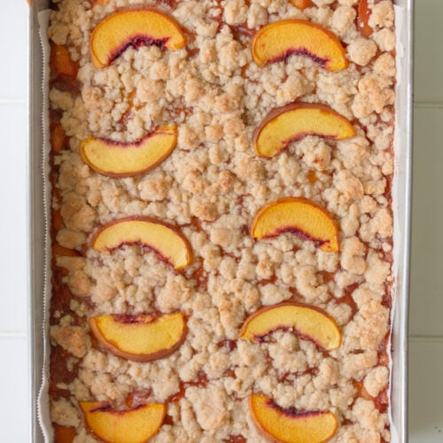 peach crumble bars