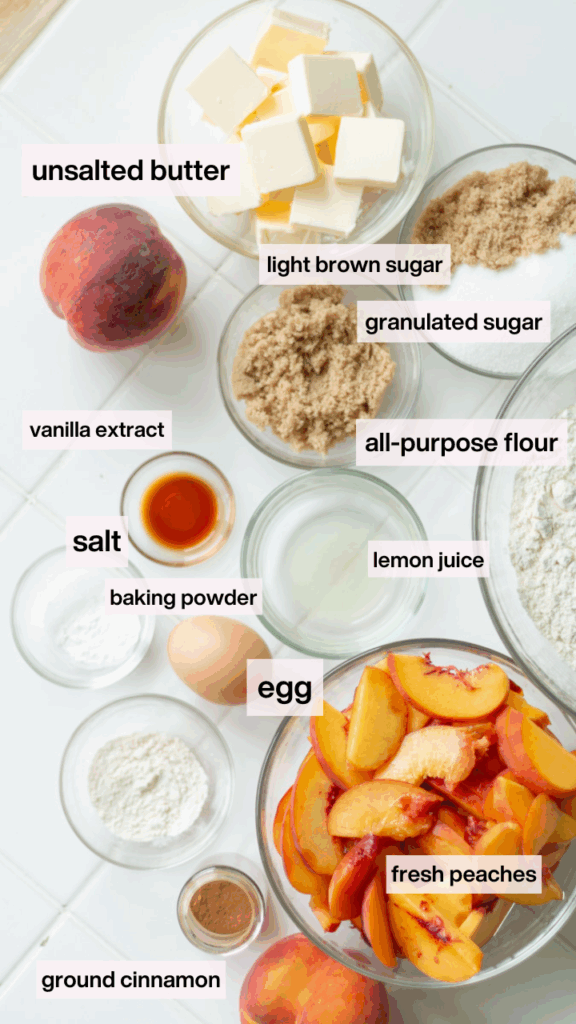 peach crumble bars ingredients