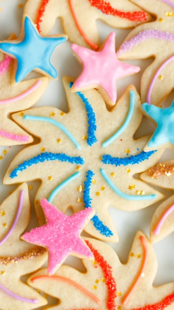 firework sugar cookies