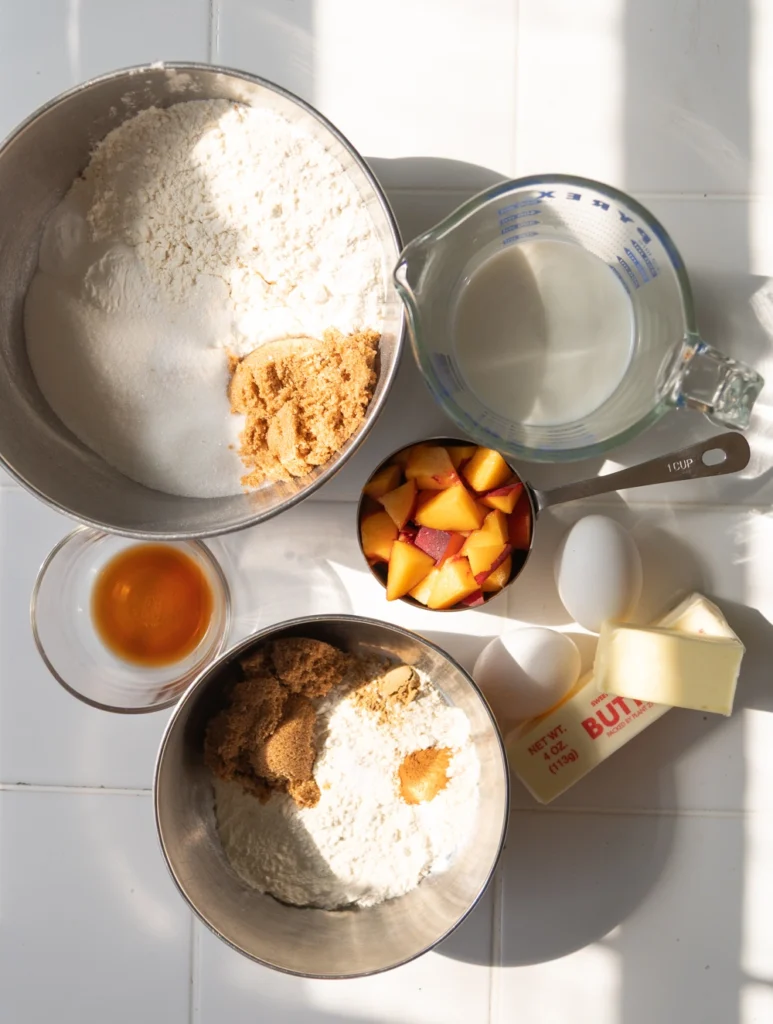 peach streusel muffins