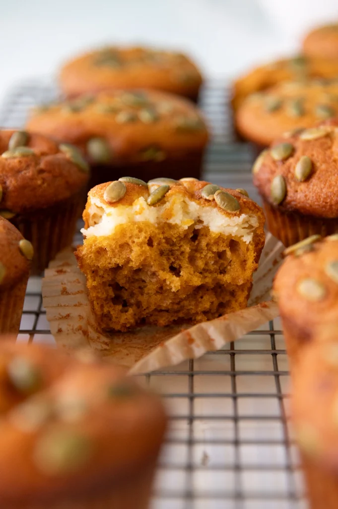Pumpkin Muffins With Cream Cheese Filling
